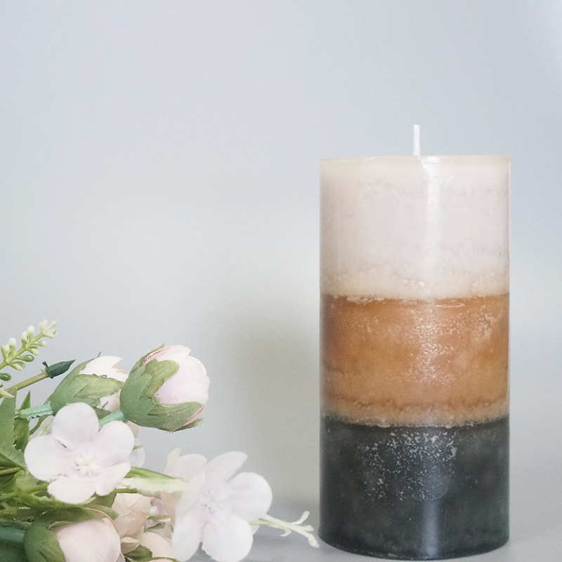 50hrs private label Australia scented pillar candle with different sizes and colors customization